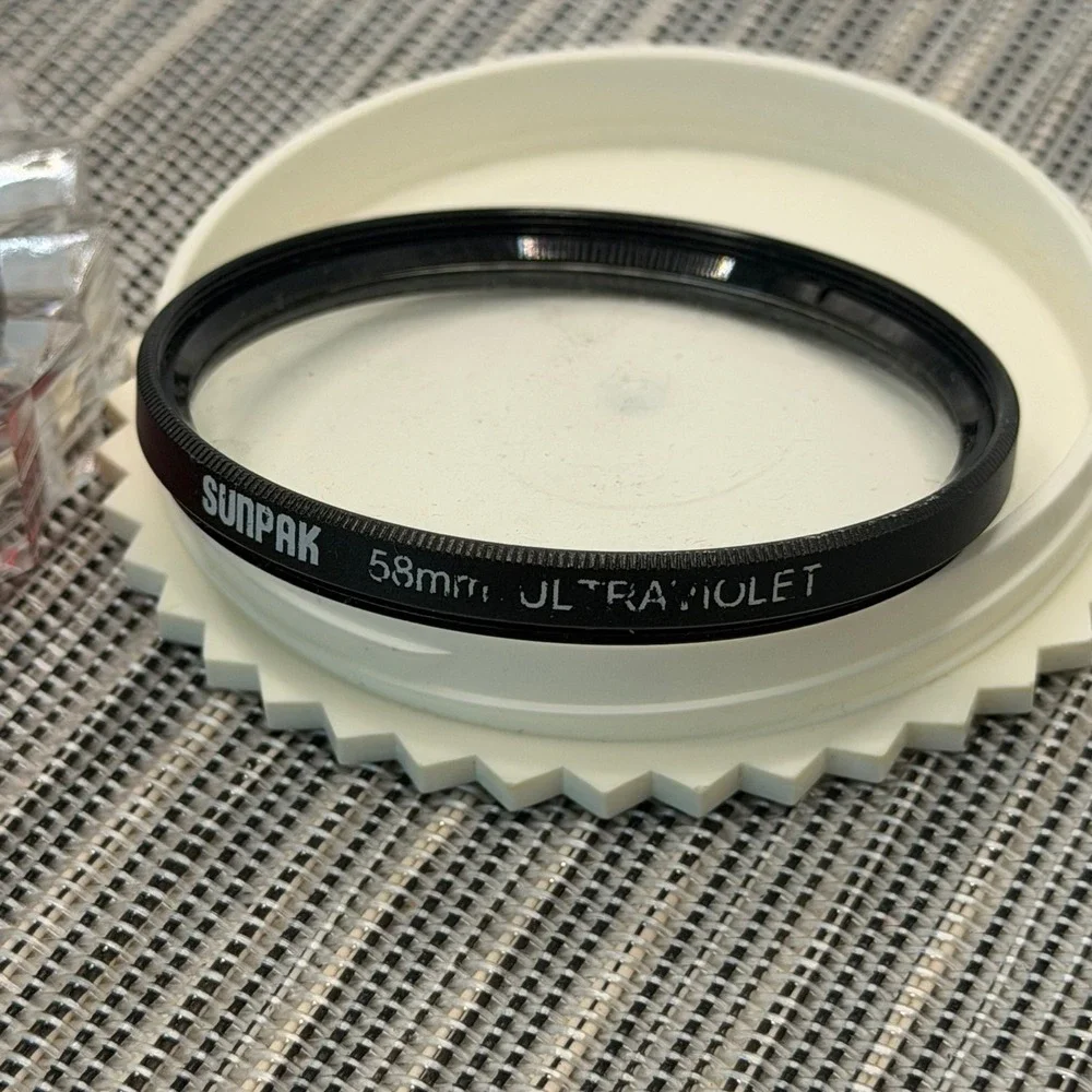 Sunpak 58mm Lens Filter‎ Set R2 Red and Ultraviolet UV Protection Made in Japan